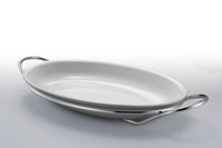 Oven oval deep dish - Plat oval profond special four 35x50(61)cm H.9cm                                                  